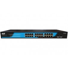 Alloy 24 Port Unmanaged Gigabit 802.3at PoE Switch + 2x 1000Mb SFP Ports, 250 Watts