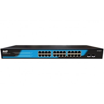 Alloy 24 Port Unmanaged Gigabit 802.3at PoE Switch + 2x 1000Mb SFP Ports, 250 Watts